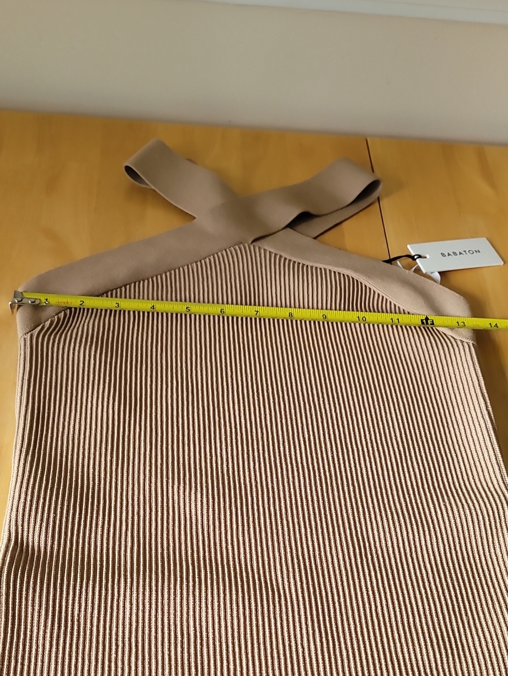 ARITZIA Babaton Sculpt Knit Criss Cross Ribbed Halter Sheath Dress - Picture 7 of 14